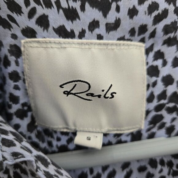Rails Womens Button-Down Long-Sleeve Leopard Print Shirt S Lightweight & Comfort - Picture 3 of 13
